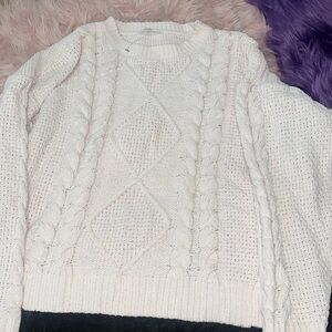 Pink cable knit sweater